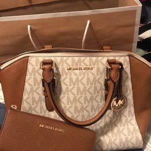 Michael Kors purse with matching wallet